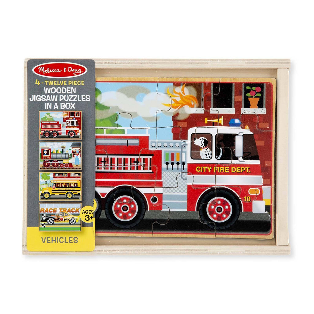 Melissa And Doug Vehicles 4 Twelve Piece Wooden Jigsaw Puzzles