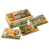 Melissa And Doug Wild Animals 4 Twelve Piece Wooden Jigsaw Puzzles - Radar Toys