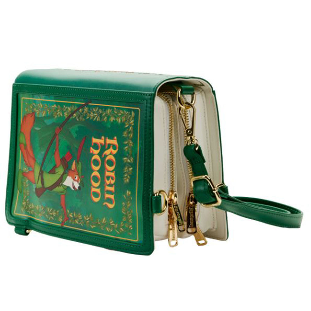 Loungefly Disney Classic Book Robin Hood Convertible Cross Body Bag Purse