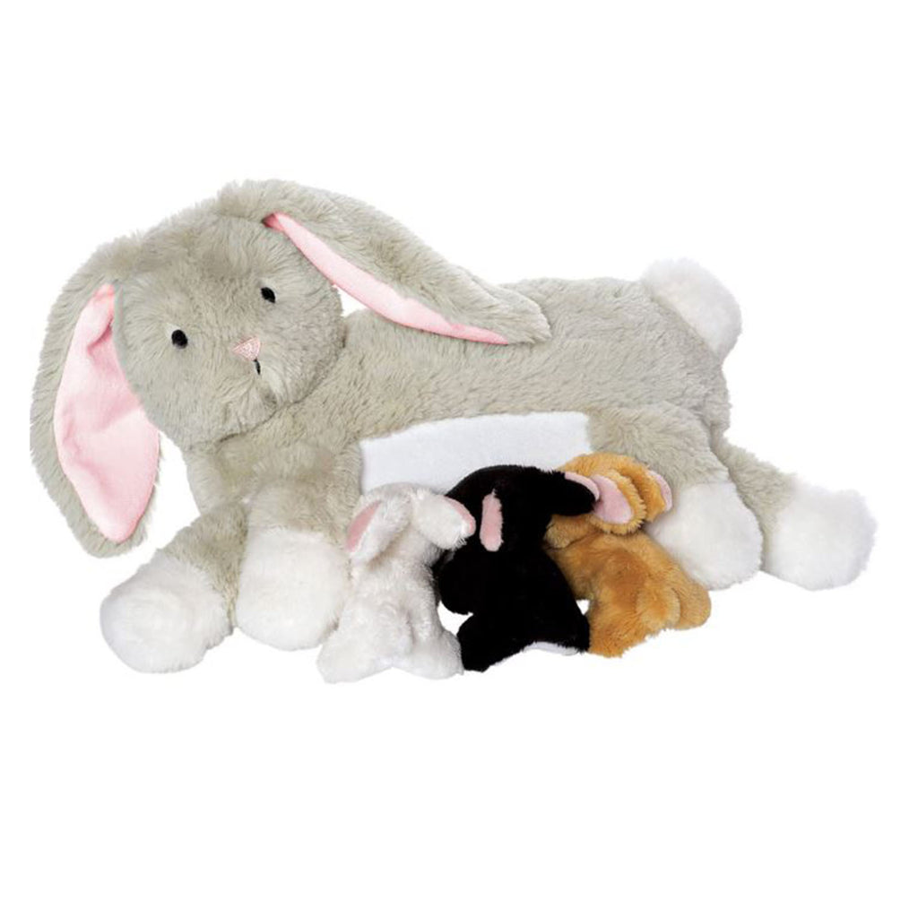 Manhattan Toy Nursing Nola Rabbit Plush Figure Set