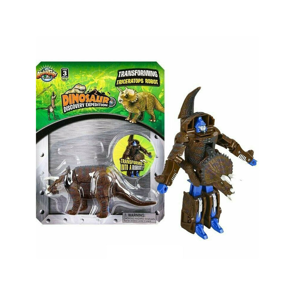 Adventure Planet Triceratops Robot Action Figure 5 Inch Figure