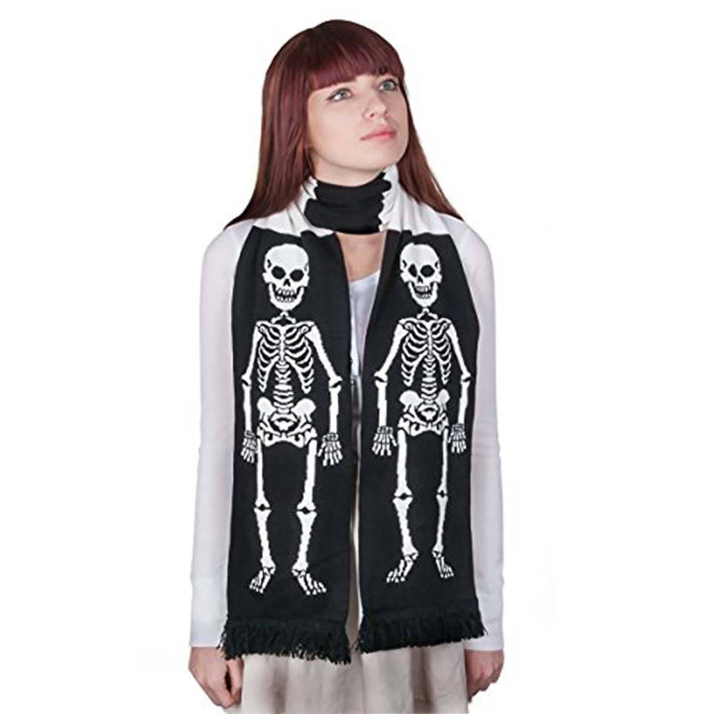 Skeleton Soft-Knit Acrylic Scarf