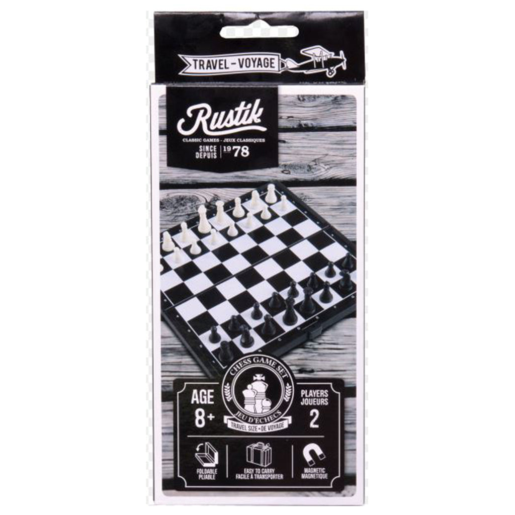 Family Games America Rustik Foldable Magnetic Chess Set - Radar Toys
