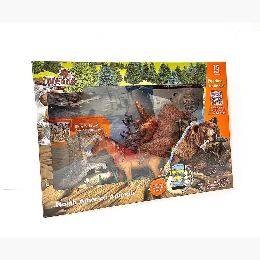 Wenno North America Animals With Augmented Reality 15 Piece Set