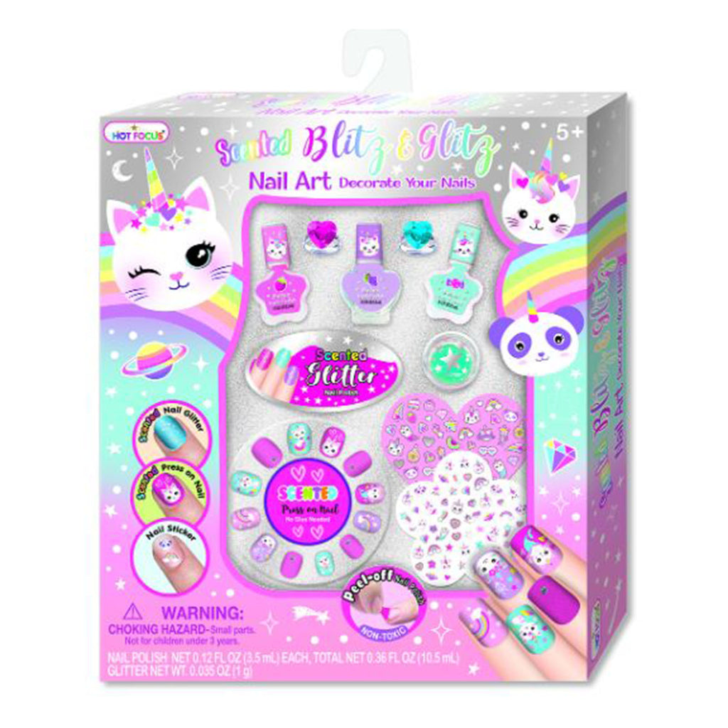 Hot Focus Caticorn Blitz And Glitz Nail Art Set - Radar Toys