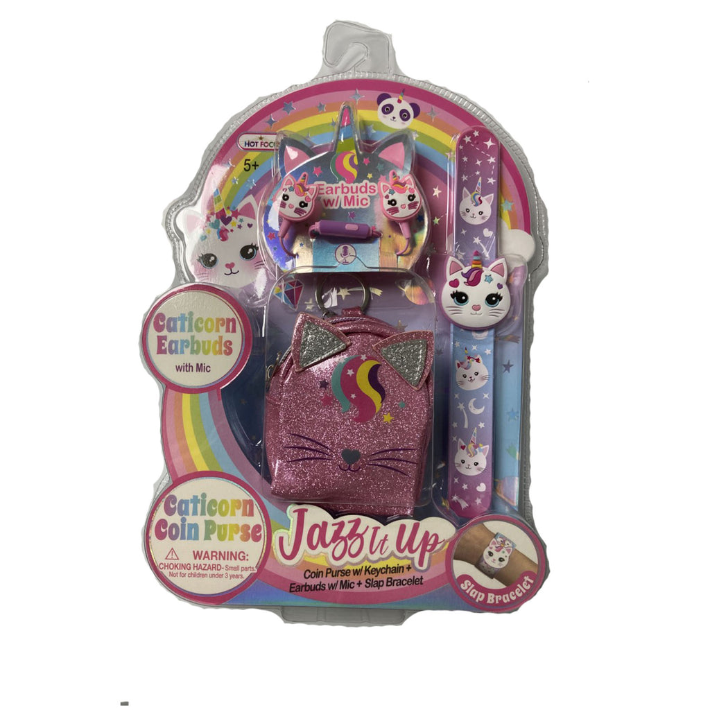 Hot Focus Caticorn Jazz It Up Earbuds With Microphone Set