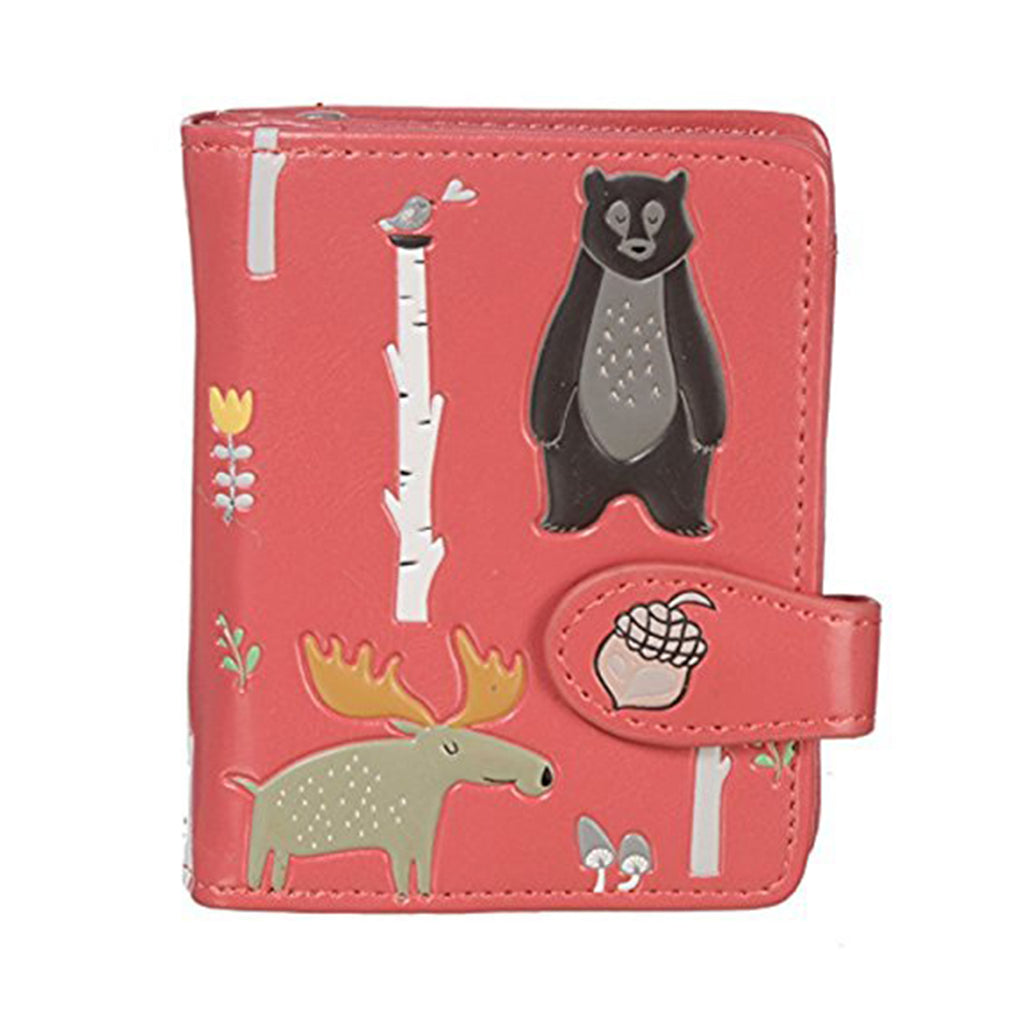 Shagwear Woodland Animals Small Red Zipper Wallet - Radar Toys