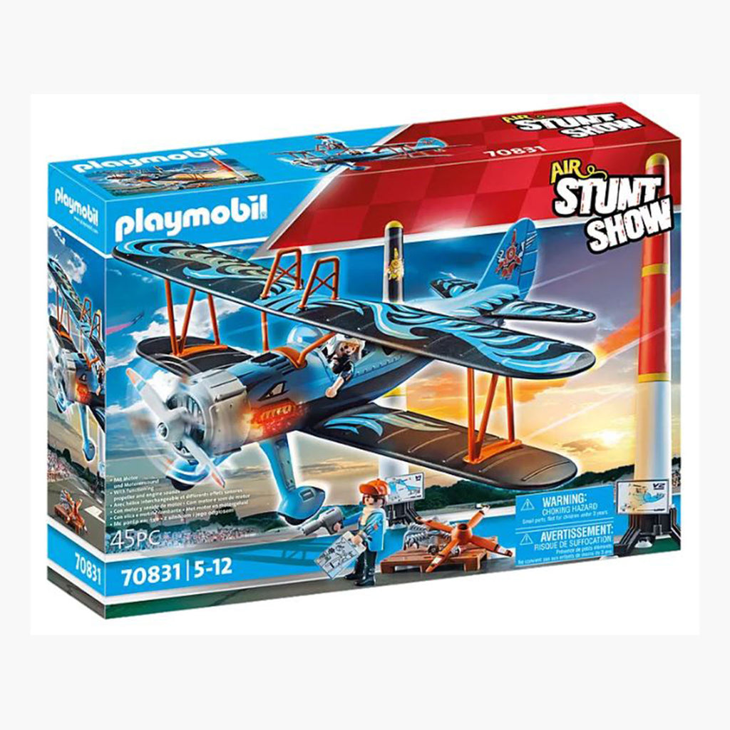 Playmobil Air Stunt Show Phoenix Biplane Building Set 70831 - Radar Toys