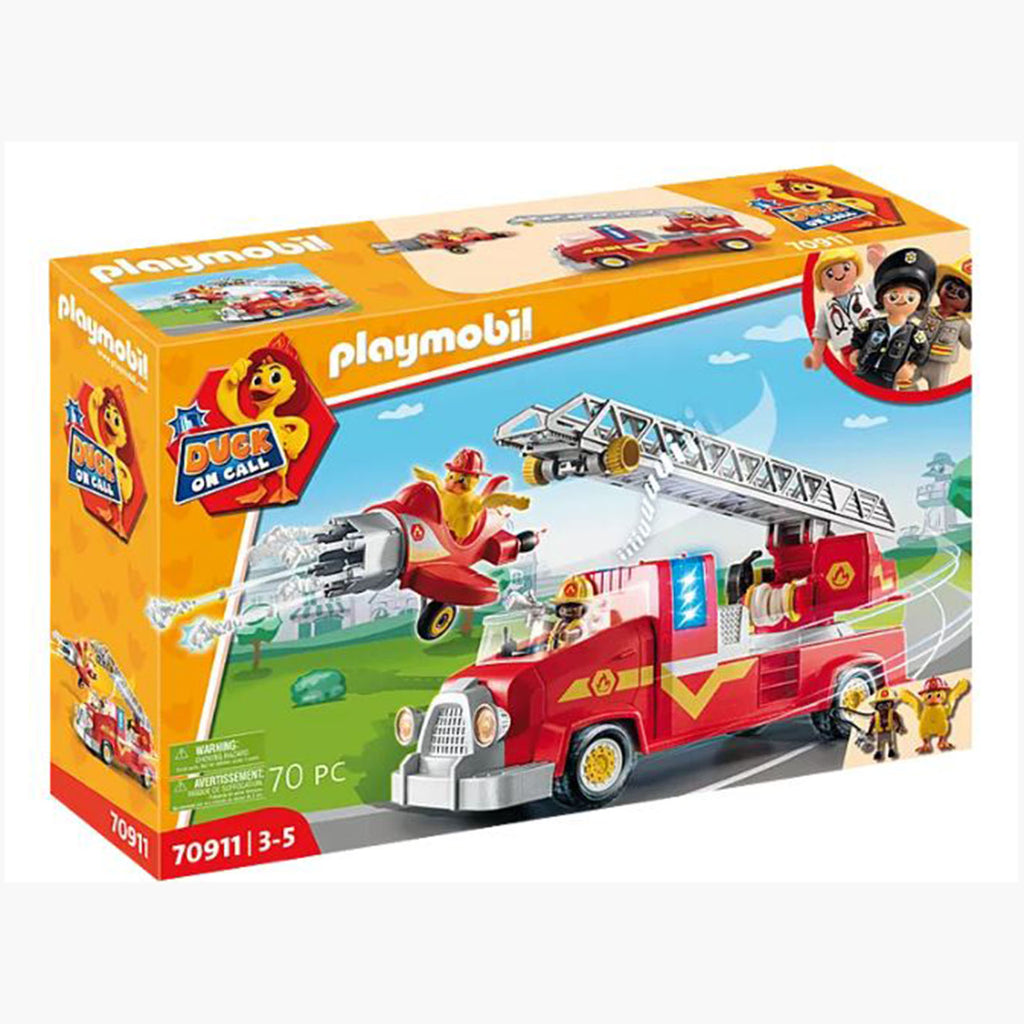 Playmobil Duck On Call Fire Rescue Truck Building Set 70911