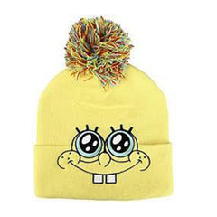 Bioworld SpongeBob SquarePants Big Face Yellow Pom Beanie - Radar Toys