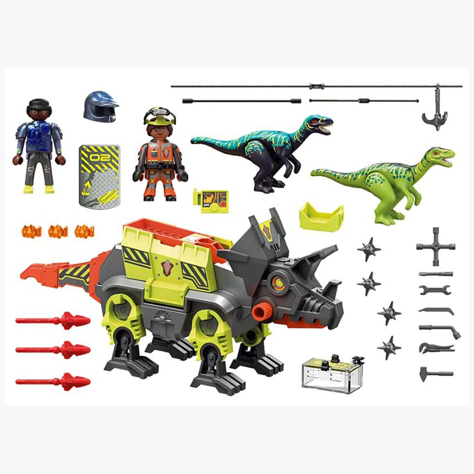 Playmobil Dinosauri PLAYMOBIL | Dinos | Triceratopo Con Cucciolo | Set Di Gioco Con Dinosauri | Figure Di Animali | Giocattolo Avventuroso | Per Bambini Dai 4 Anni In Su | 71821 Gru Playmobil - Foto 11