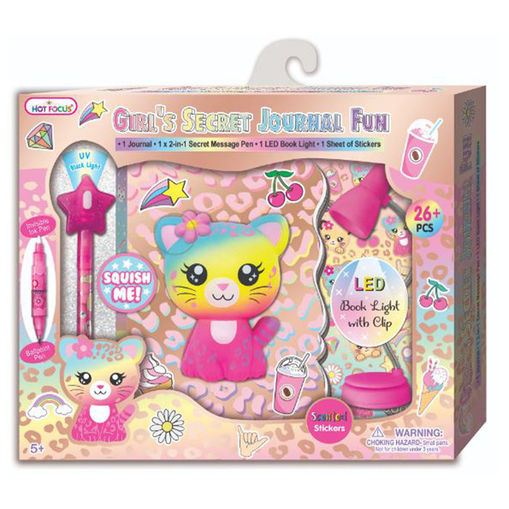 Hot Focus Leopard Girl's Secret Journal Fun Set