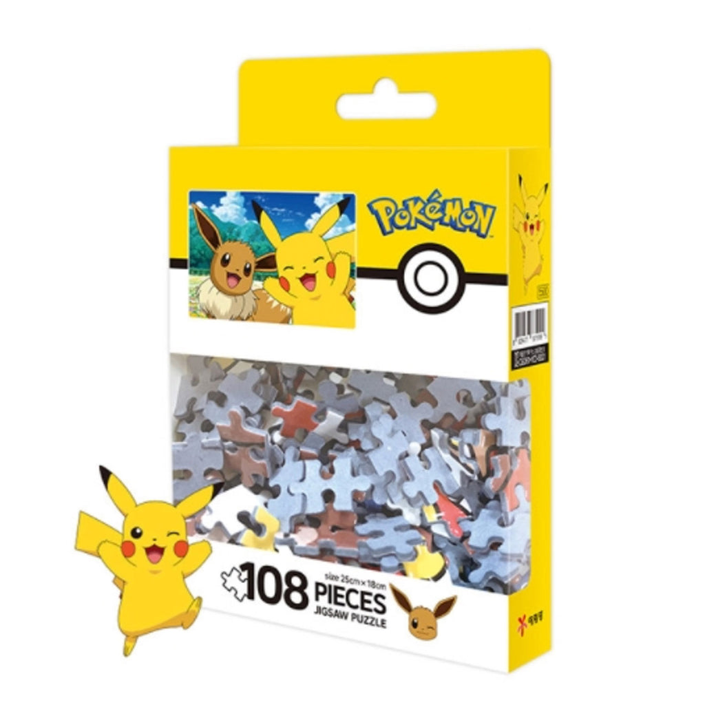Beecrazee Pokemon Pikachu And Eevee 108 Piece Puzzle