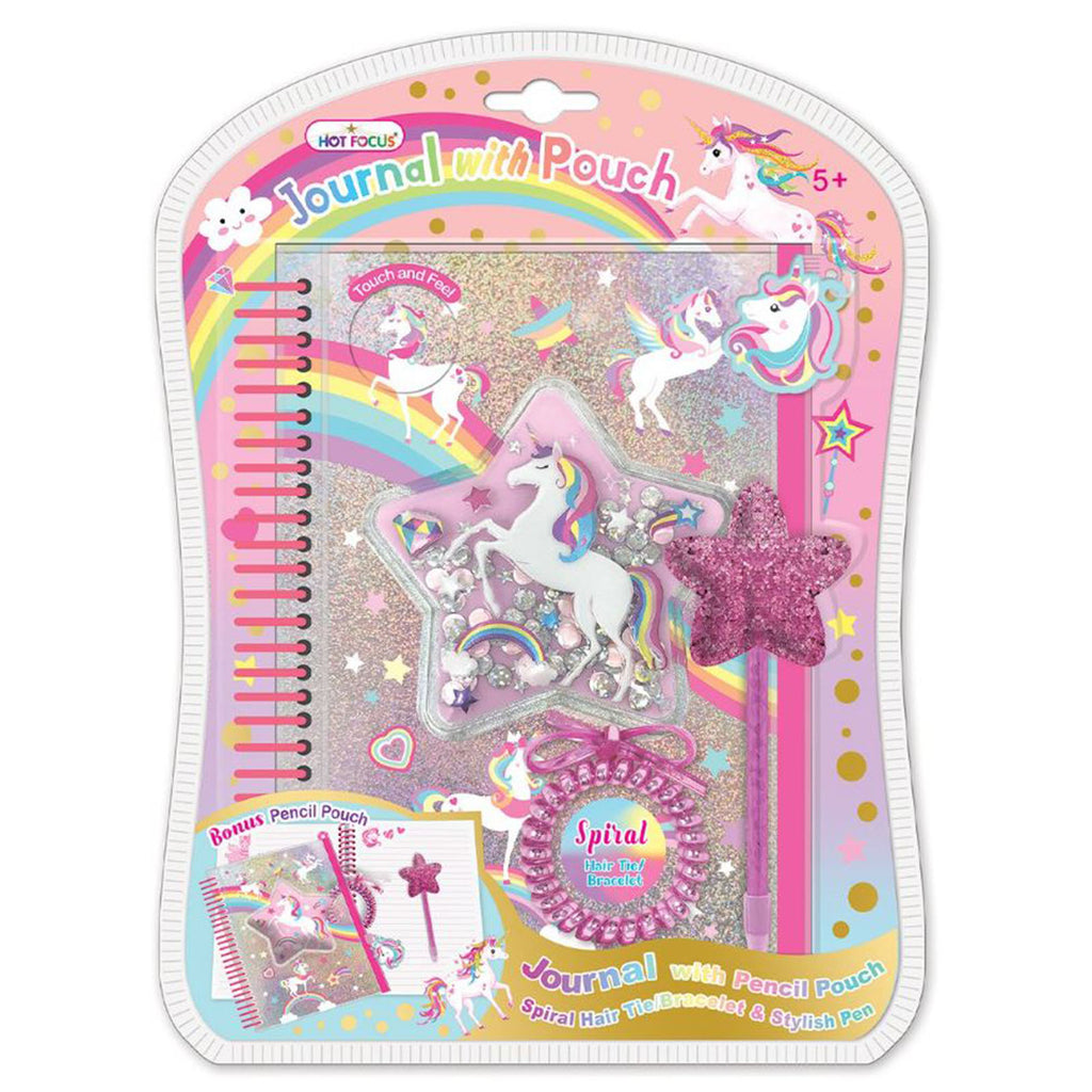 Hot Focus Unicorn Journal With Pouch Set