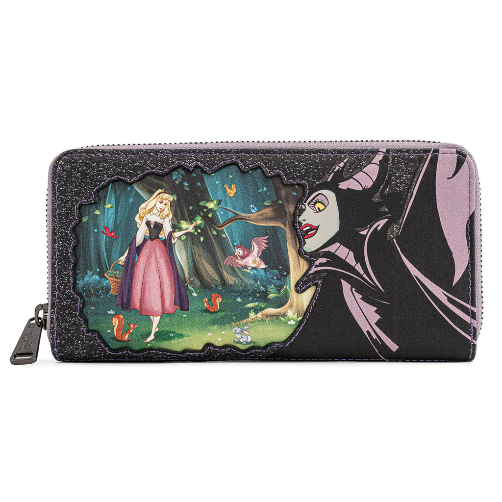 Loungefly Disney Villains Scene Maleficent Sleeping Beauty Zip Around Wallet
