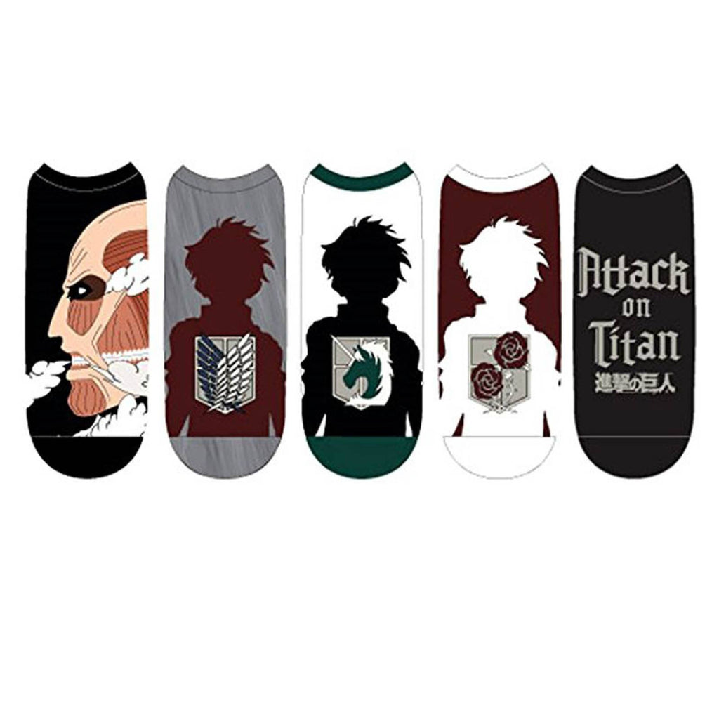 Attack On Titan Characters 5 Pairs Of Socks