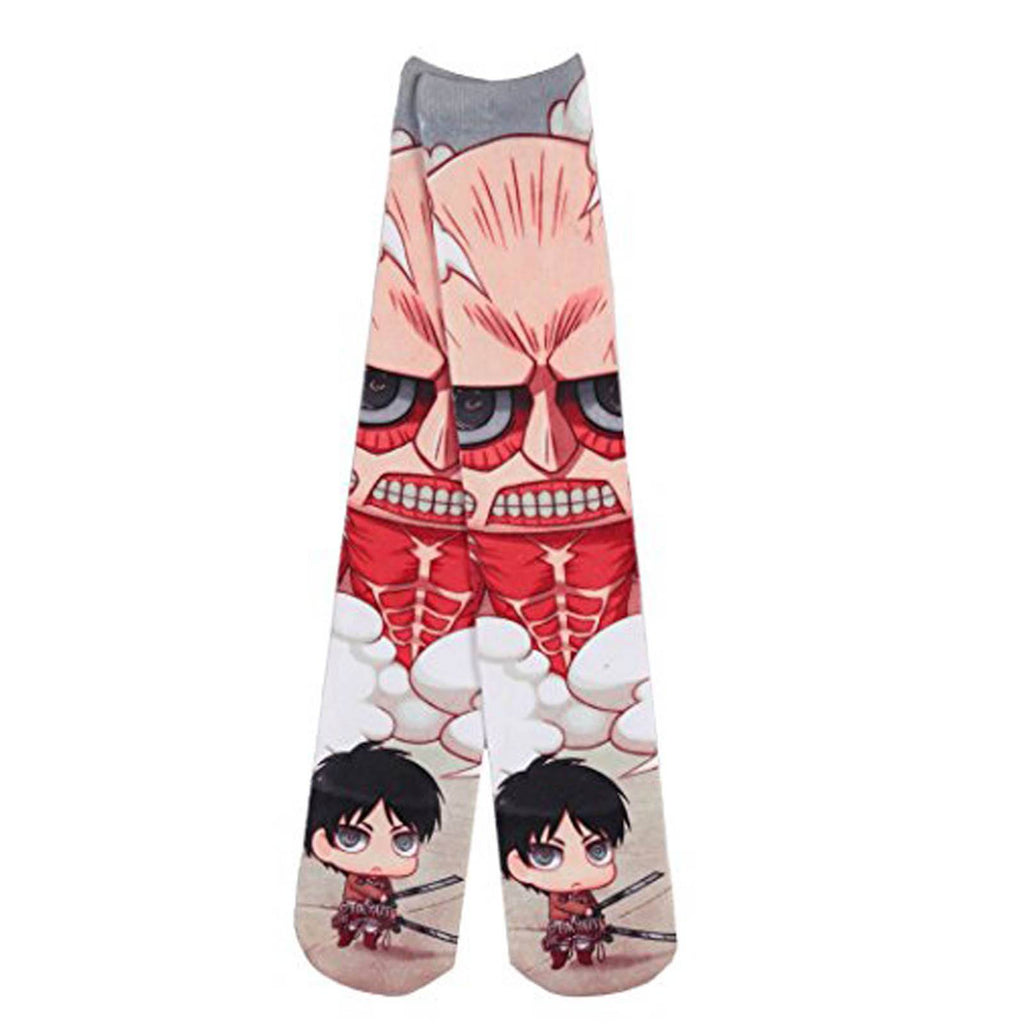 Attack On Titan Photoreal Chibi 1 Pair Of Socks