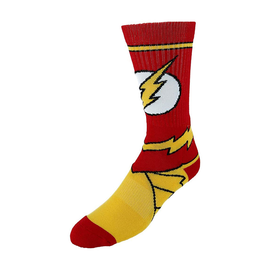Bioworld DC Comics Flash Suit Single Pair Men's Crew Socks
