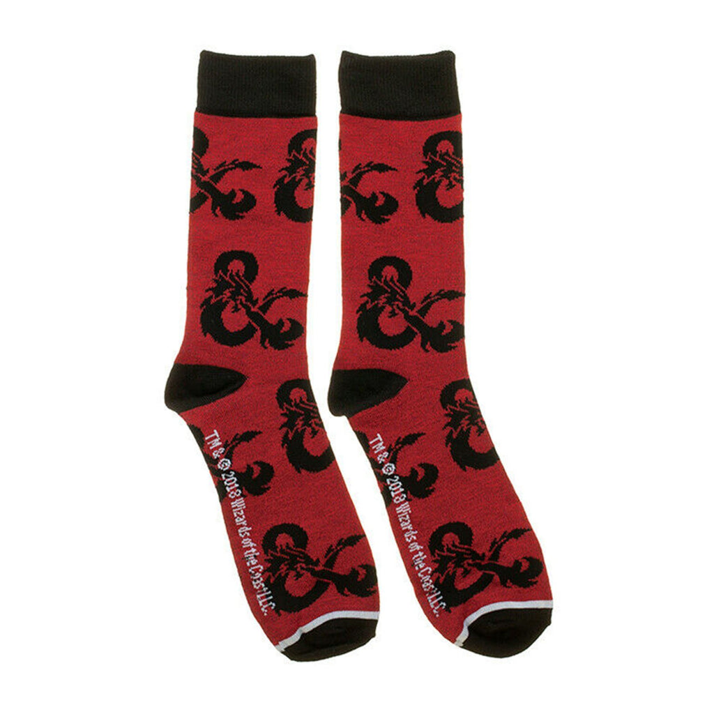 Bioworld Dungeons & Dragons All Over Print Men's Single Pair Crew Socks