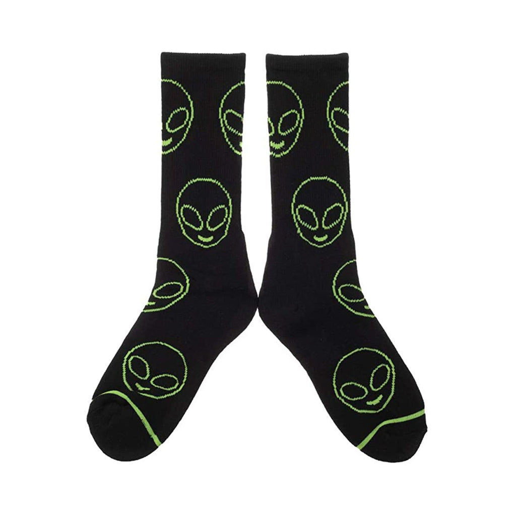 Bioworld Green Alien Single Pair Youth Crew Socks