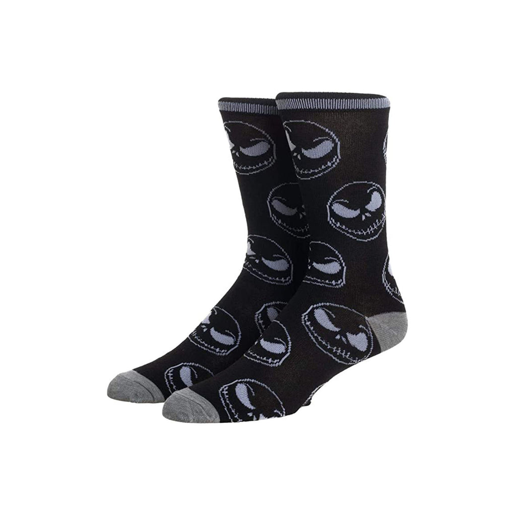 Bioworld Nightmare Before Christmas Jack Face Single Pair Men's Crew Socks