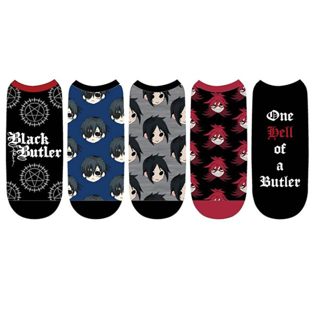 Black Butler Manga Shonen Low Cut 5 Pairs Of Socks