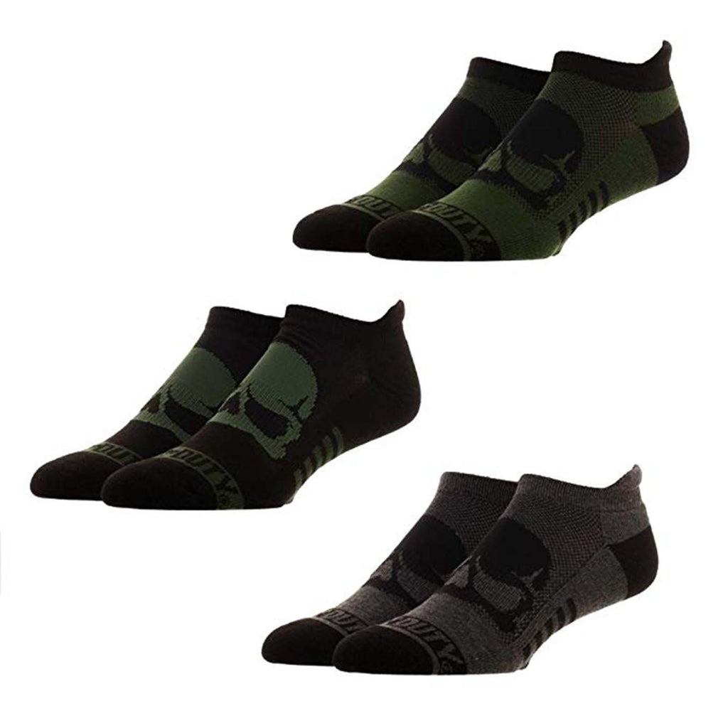 Call Of Duty 3 Green Black 3 Pairs Of Athletic Socks
