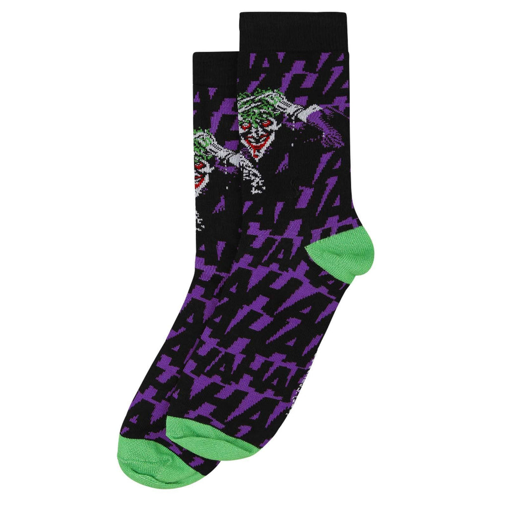 DC Comics Batman Joker Haha 1 Pair Of Crew Socks - Radar Toys