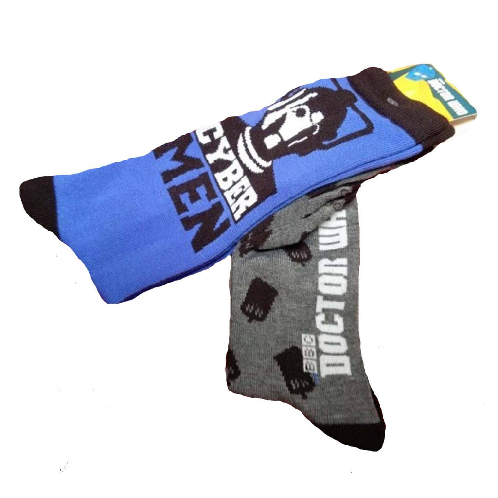Doctor Who Cybermen 2 Pairs Of Crew Socks