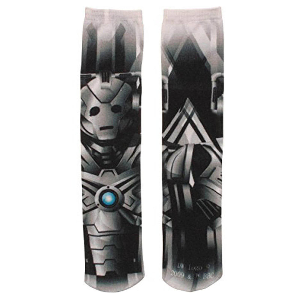 Doctor Who Cybermen 360 Photoreal 1 Pair Of Socks
