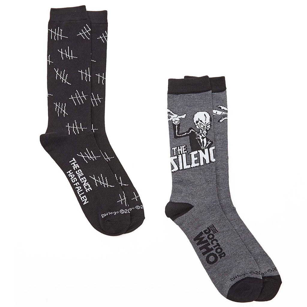 Doctor Who The Silence 2 Pairs Of Crew Socks