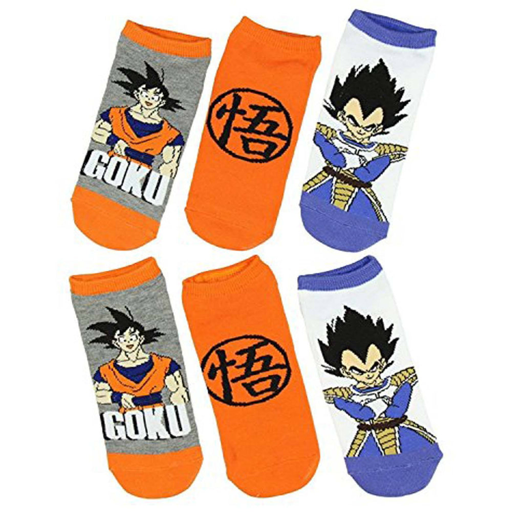 Dragon Ball Z Character 3 Pairs Of Low Cut Socks