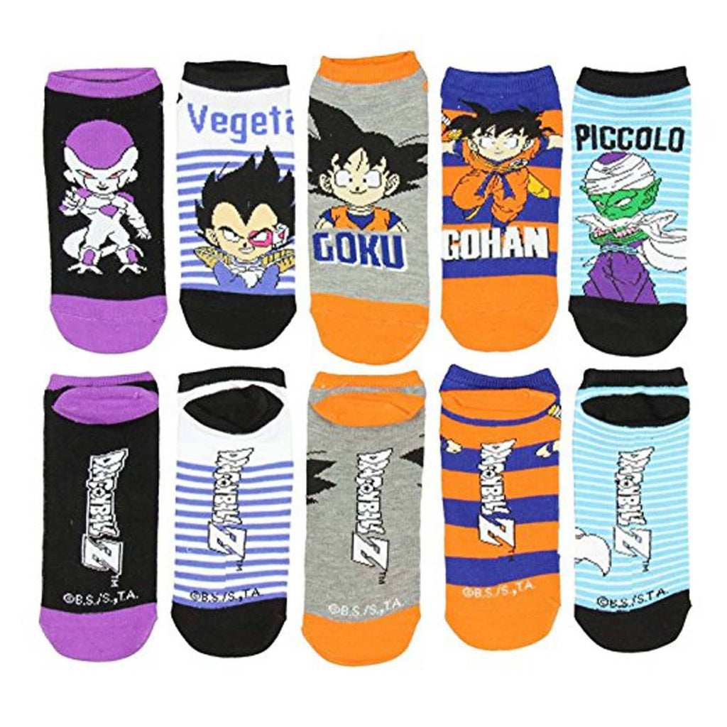 Dragon Ball Z Character 5 Pairs Of Low Cut Socks