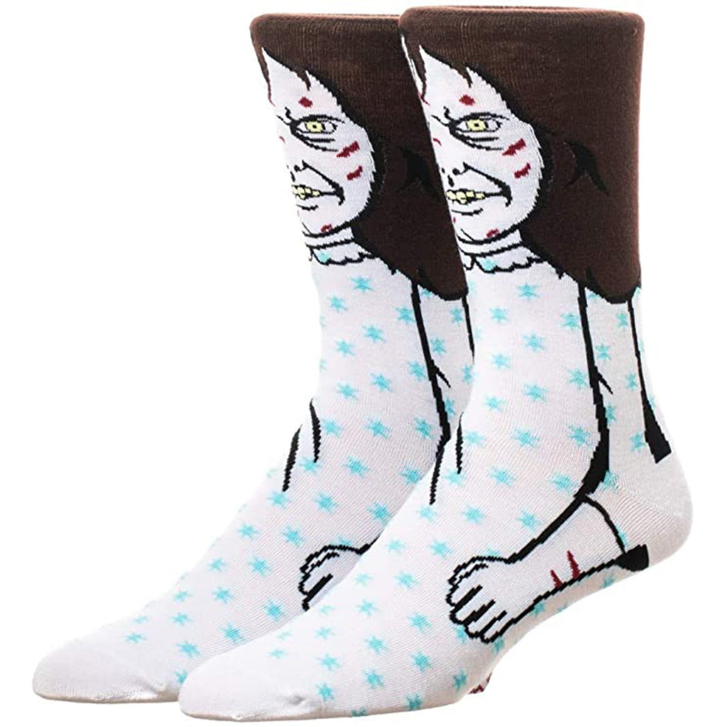 Exorcist Possessed Regan 360 Character Single Pair Men's Crew Socks