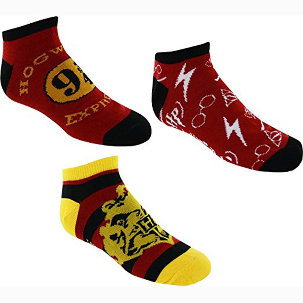 Harry Potter Hogwarts Themed Three Pairs Of Ankle Socks