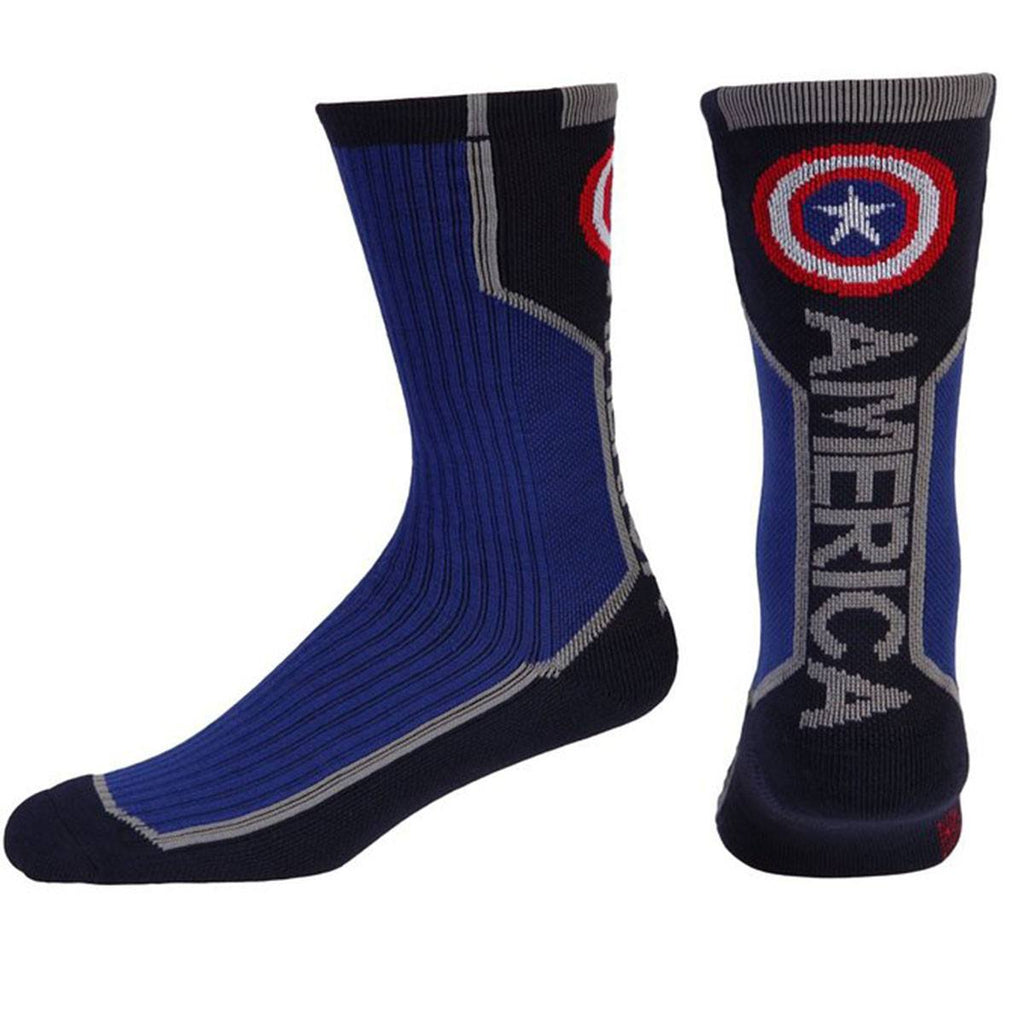 Marvel Captain America Text Crew Socks