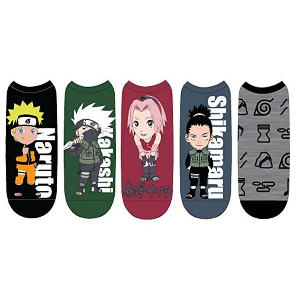 Naruto Shippuden Graphics Low Cut 5 Pairs Of Socks