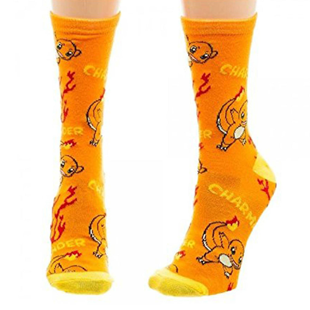 Pokemon Charmander All Over Print Junior 1 Pair Of Crew Socks
