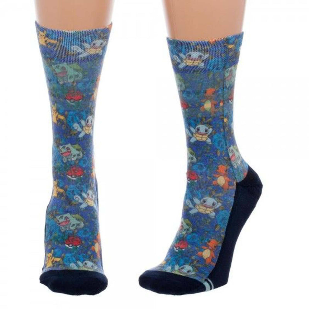 Pokemon Floral Juniors 1 Pair Of Crew Socks