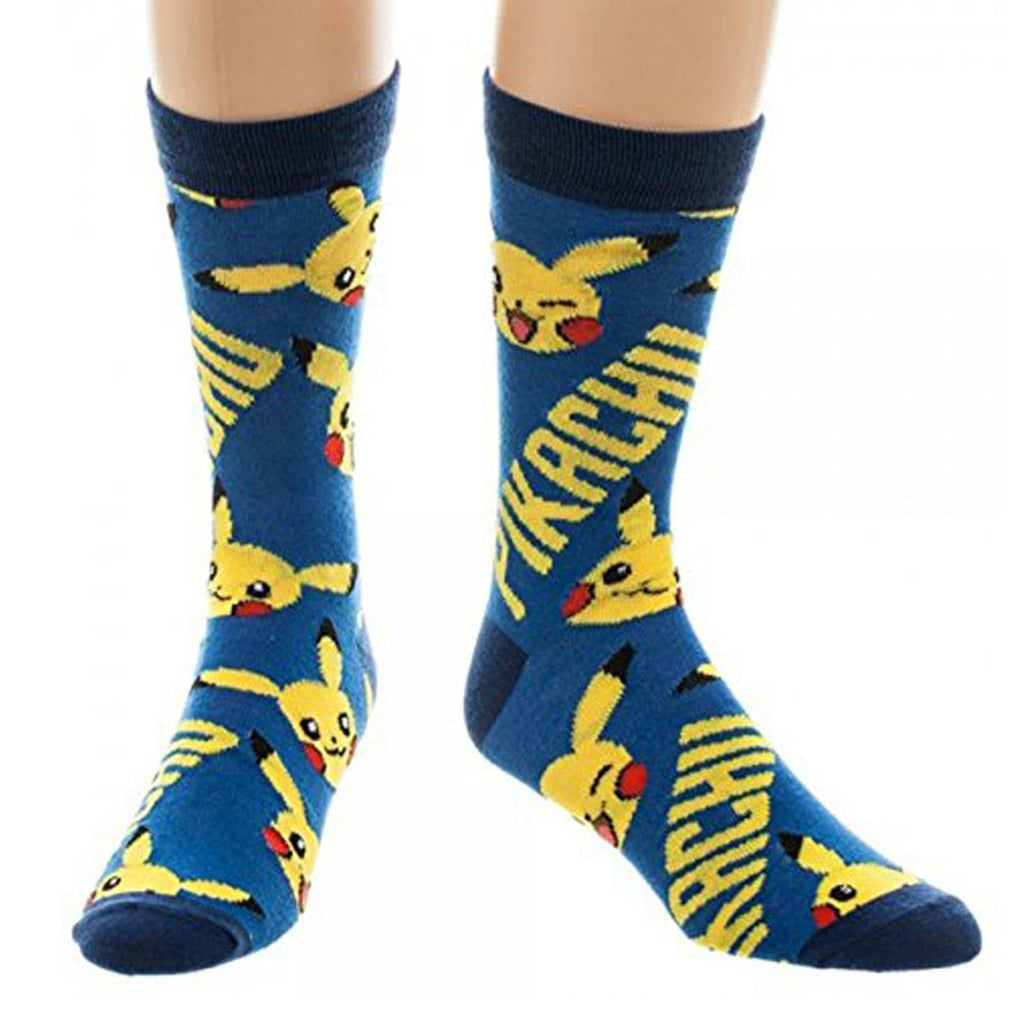 Pokemon Pikachu All Over Print Junior 1 Pair Of Crew Socks