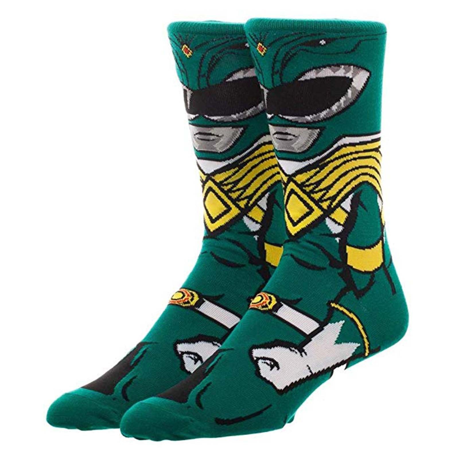 Power Rangers Character Collection Green Ranger 1 Pair Of Crew Socks ...