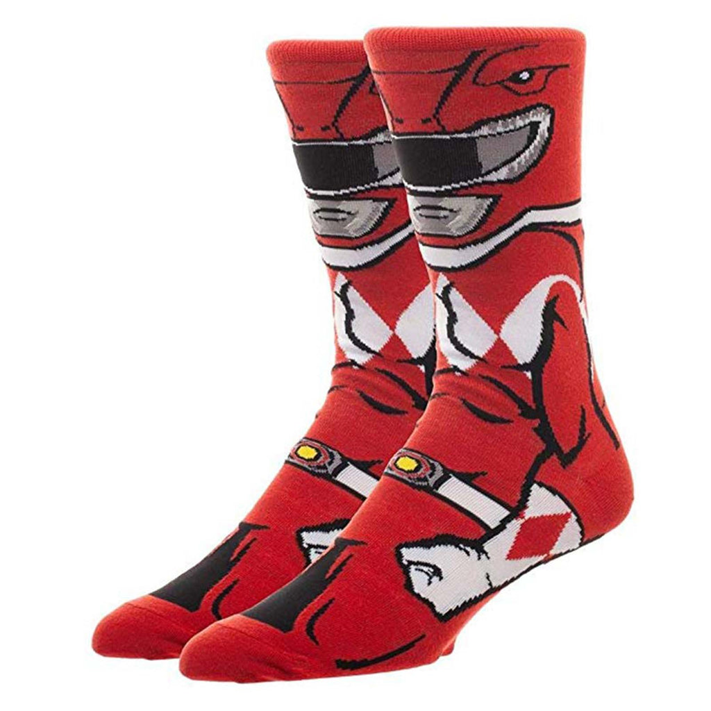 Power Rangers Character Collection Red Ranger 1 Pair Of Crew Socks