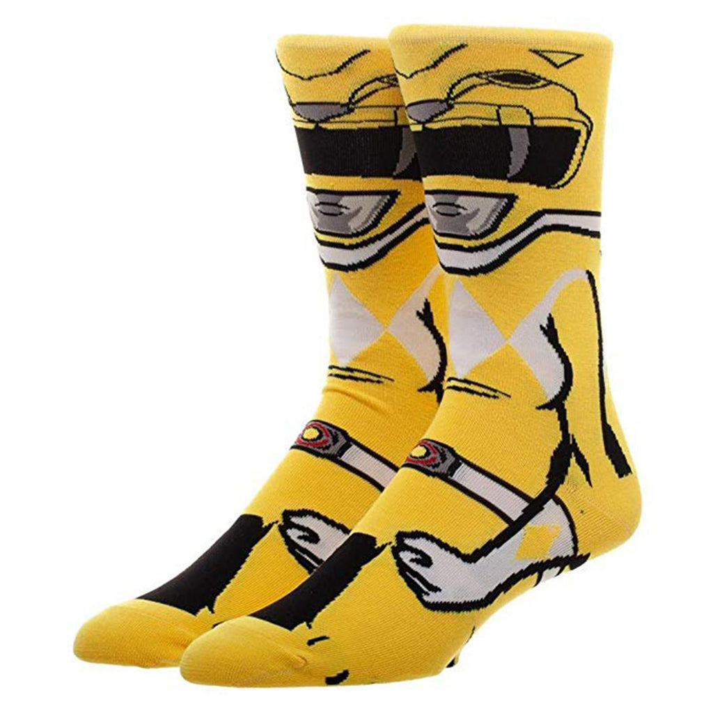Power Rangers Character Collection Yellow Ranger 1 Pair Of Crew Socks