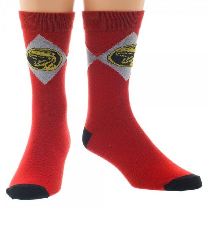 Power Rangers Red Ranger Crew Socks - Radar Toys