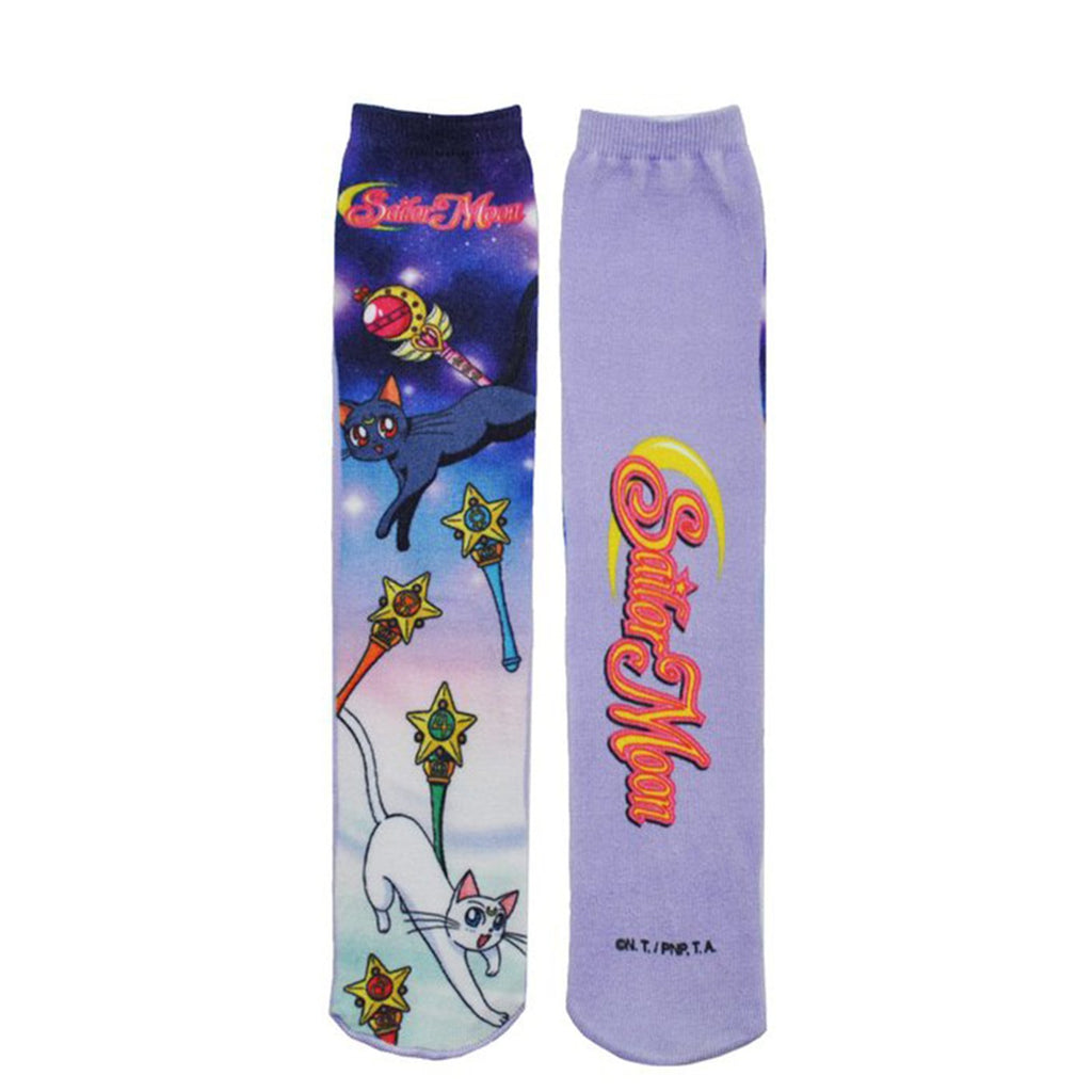 Sailor Moon 360 Luna Photo Real 1 Pair Of Crew Socks