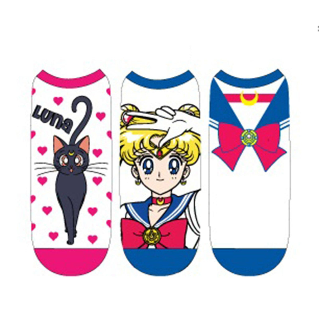 Sailor Moon Luna 3 Pairs Of Low Cut Socks