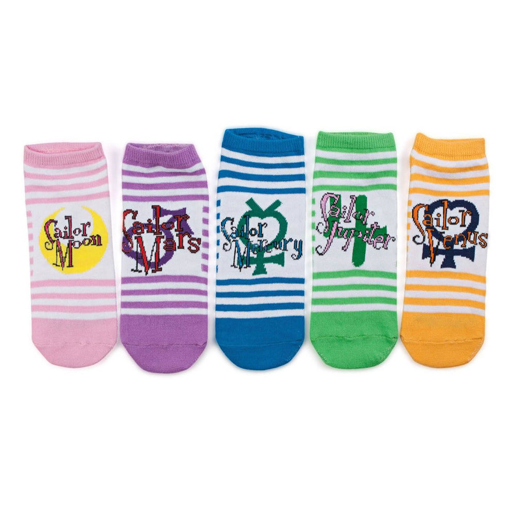 Sailor Moon Scouts Symbols Womens Low Cut 5 Pairs Of Socks
