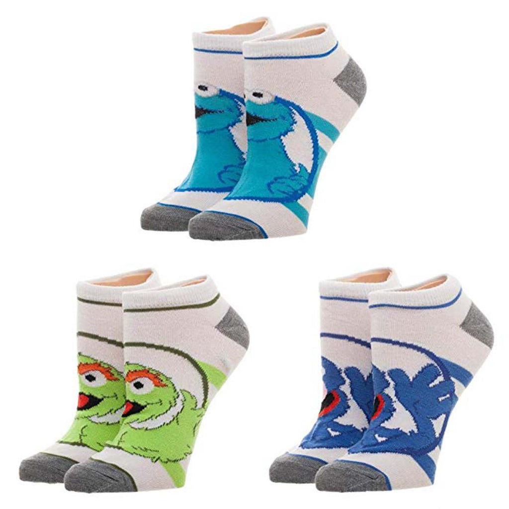 Sesame Street Character Juniors 3 Pairs Of Crew Socks