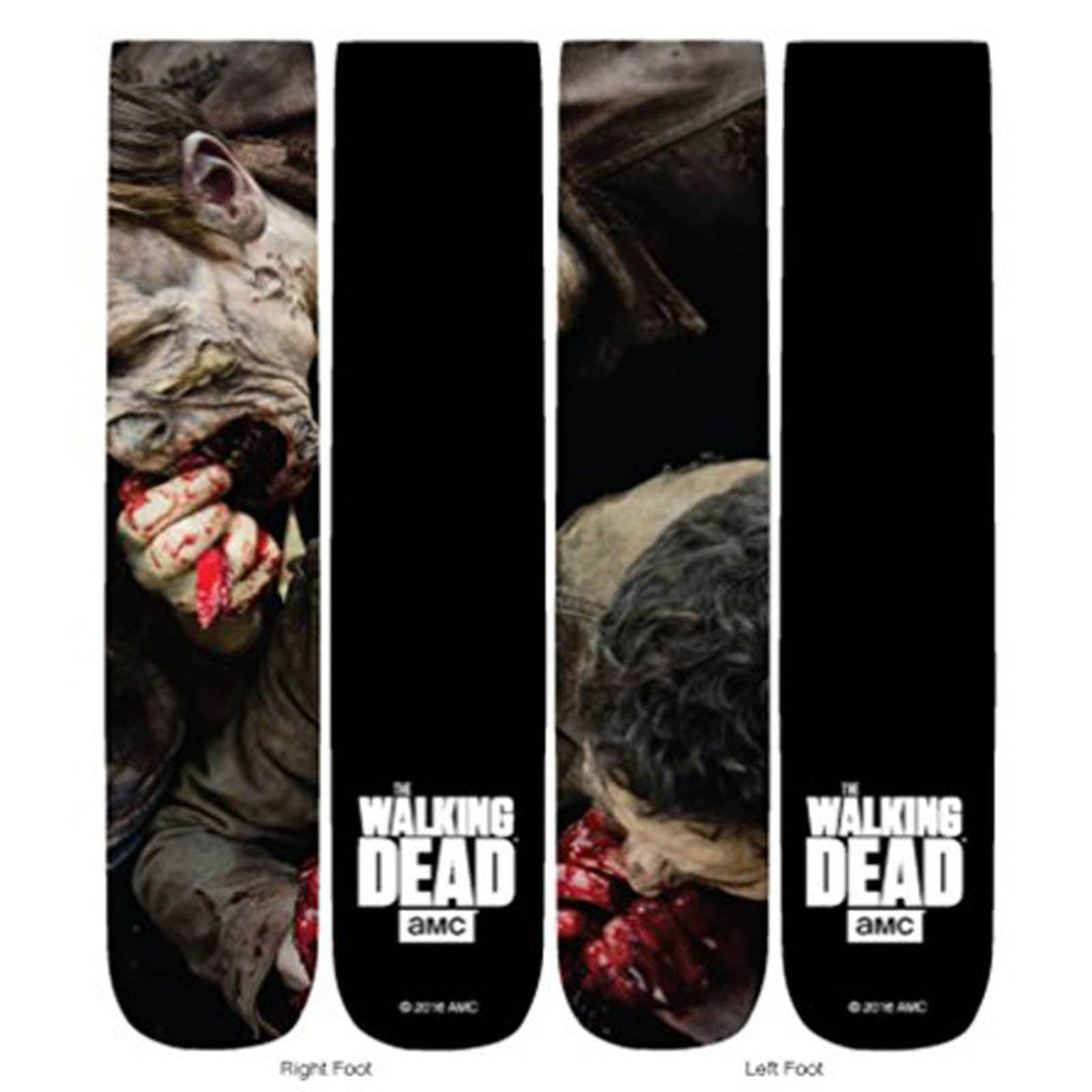 Walking Dead Eating Walkers 360 Photoreal 1 Pair Of Socks