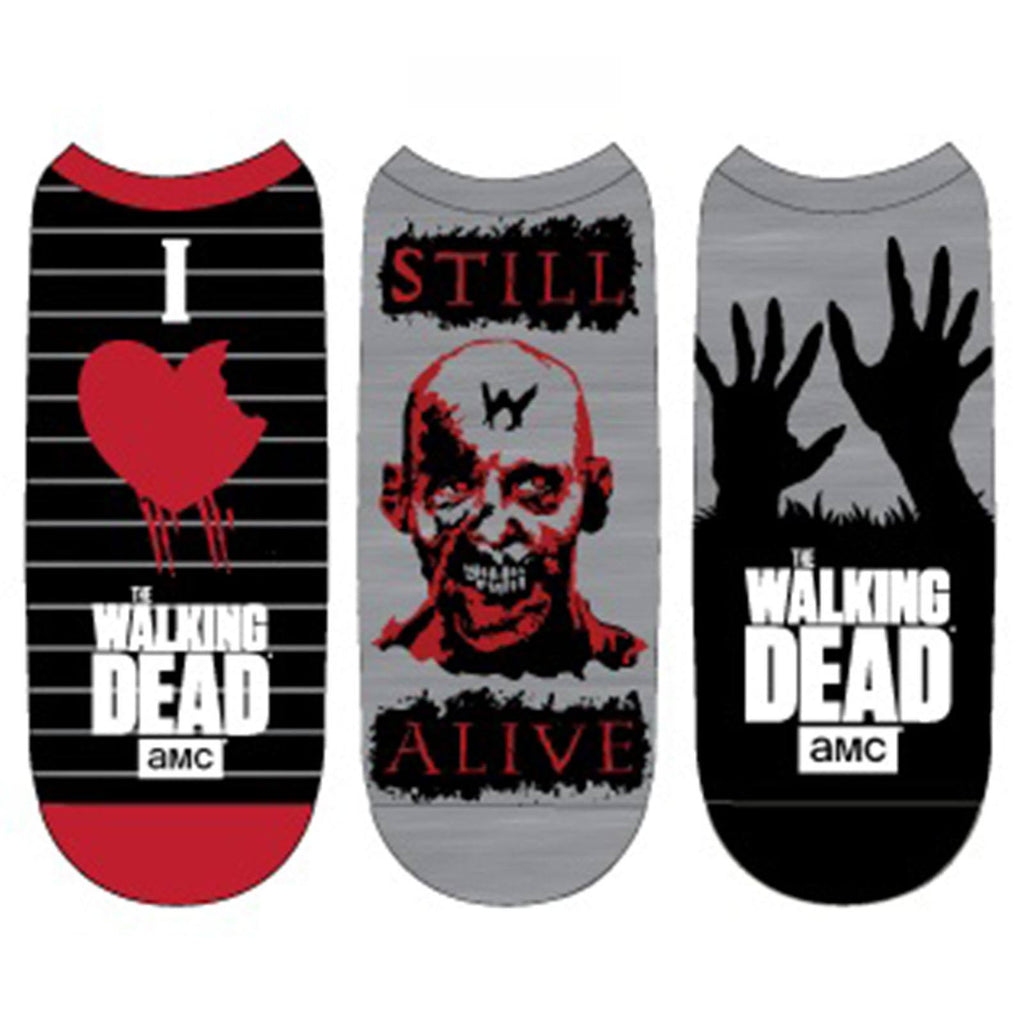 Walking Dead I Heart Low Cut 3 Pairs Of Socks